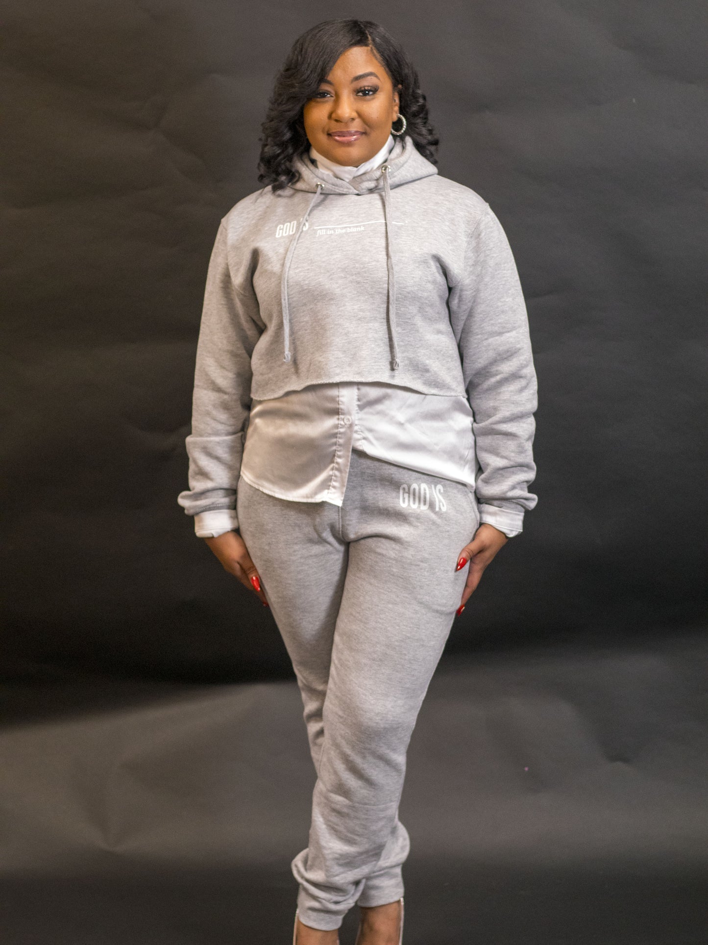 Ladies Crop Sweatsuit